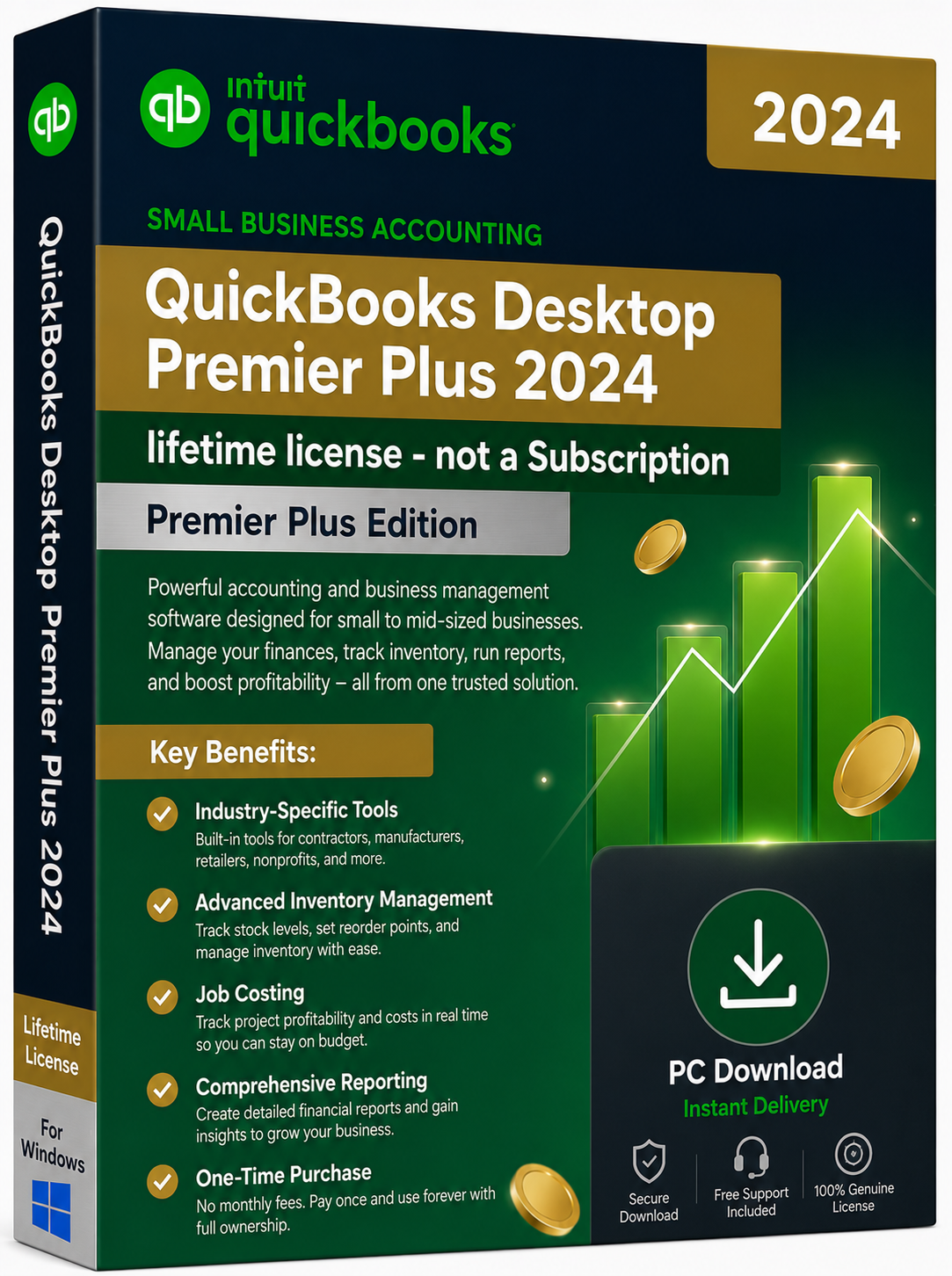 QuickBooks Desktop Premier Plus 2024 – lifetime license - not a Subscription