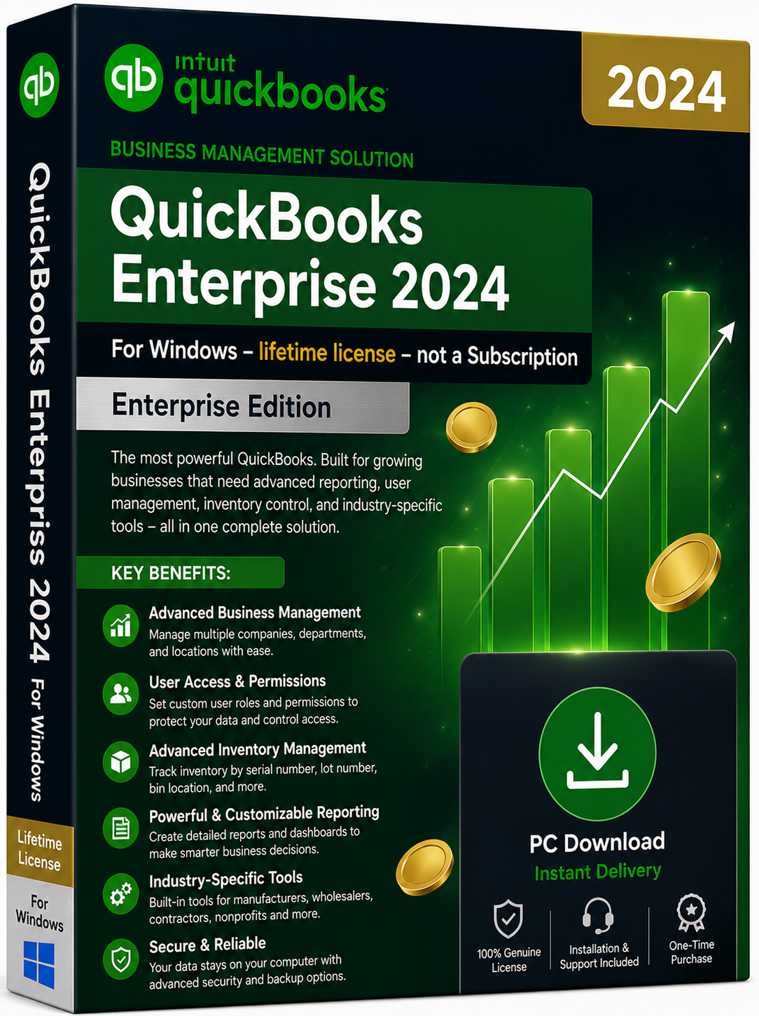 QuickBooks Enterprise 2024 For windows – lifetime license – not a Subscription